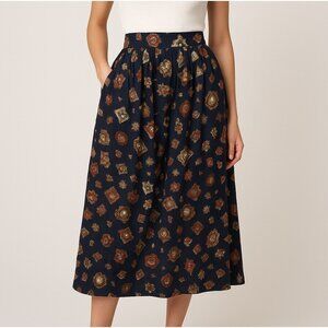 Vintage Christina James‎ New York Rayon Skirt Medium Southwestern Boho Geometric